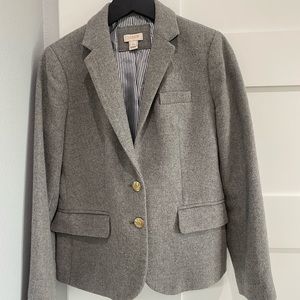 J.Crew grey wool blazer in size 2P